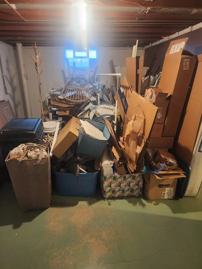 Roll-off dumpster container at job site for 4 Yard Dumpster Rental in East Norriton